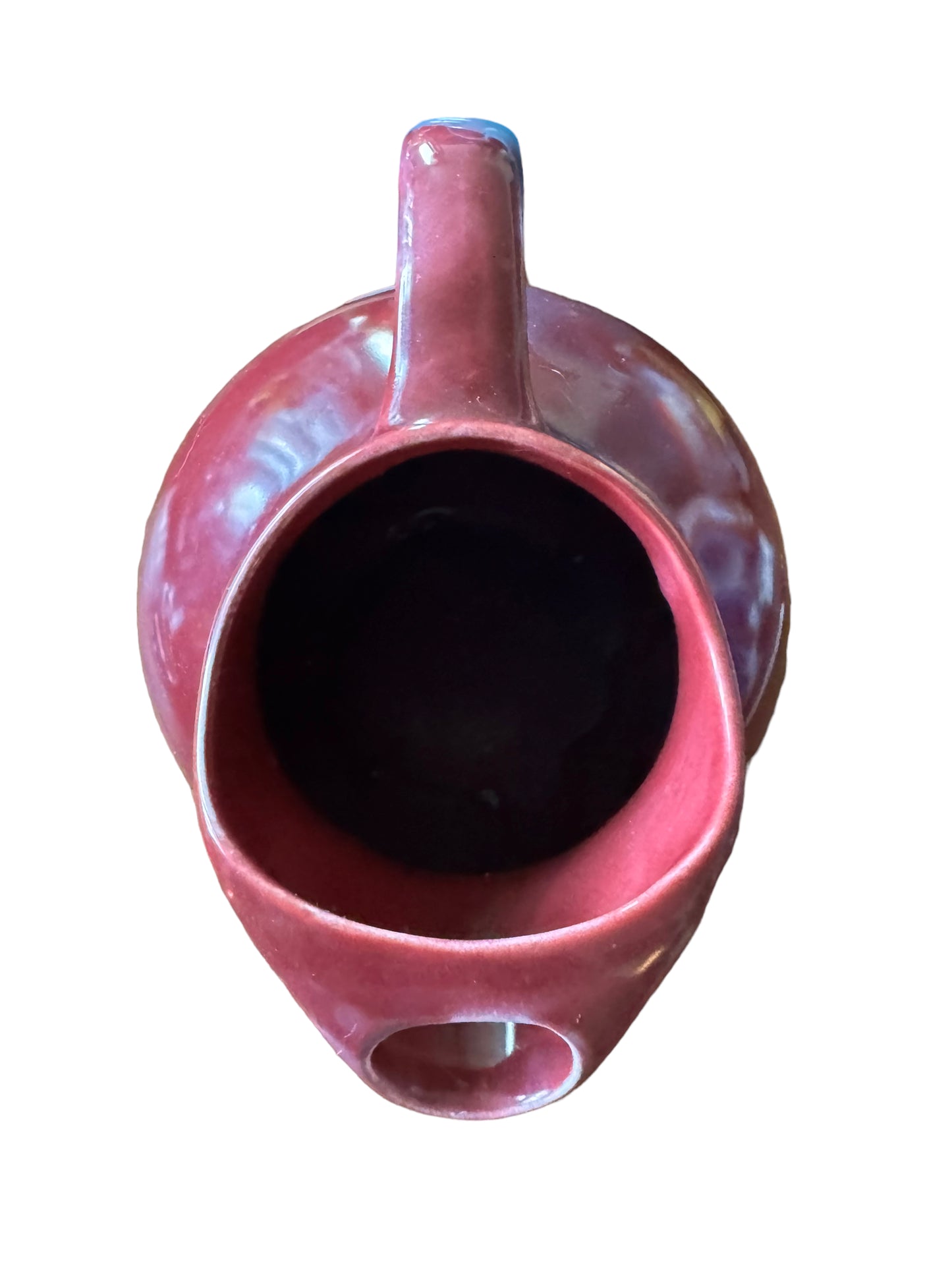 Fiesta Harlequin Ball Pitcher / Jug in Maroon