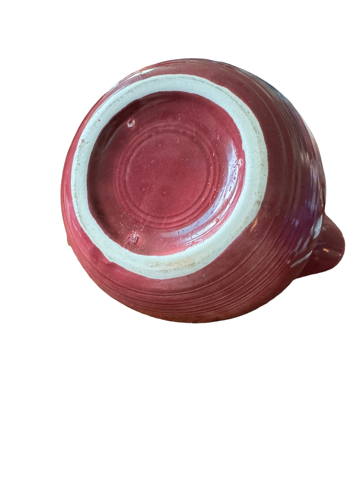 Fiesta Harlequin Ball Pitcher / Jug in Maroon