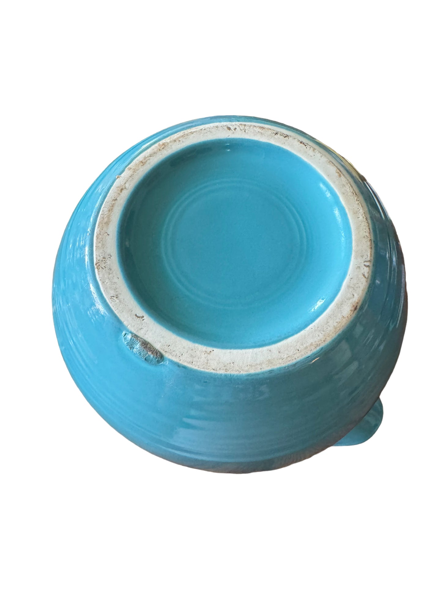 Fiesta Harlequin Ball Pitcher / Jug in Turquoise Blue
