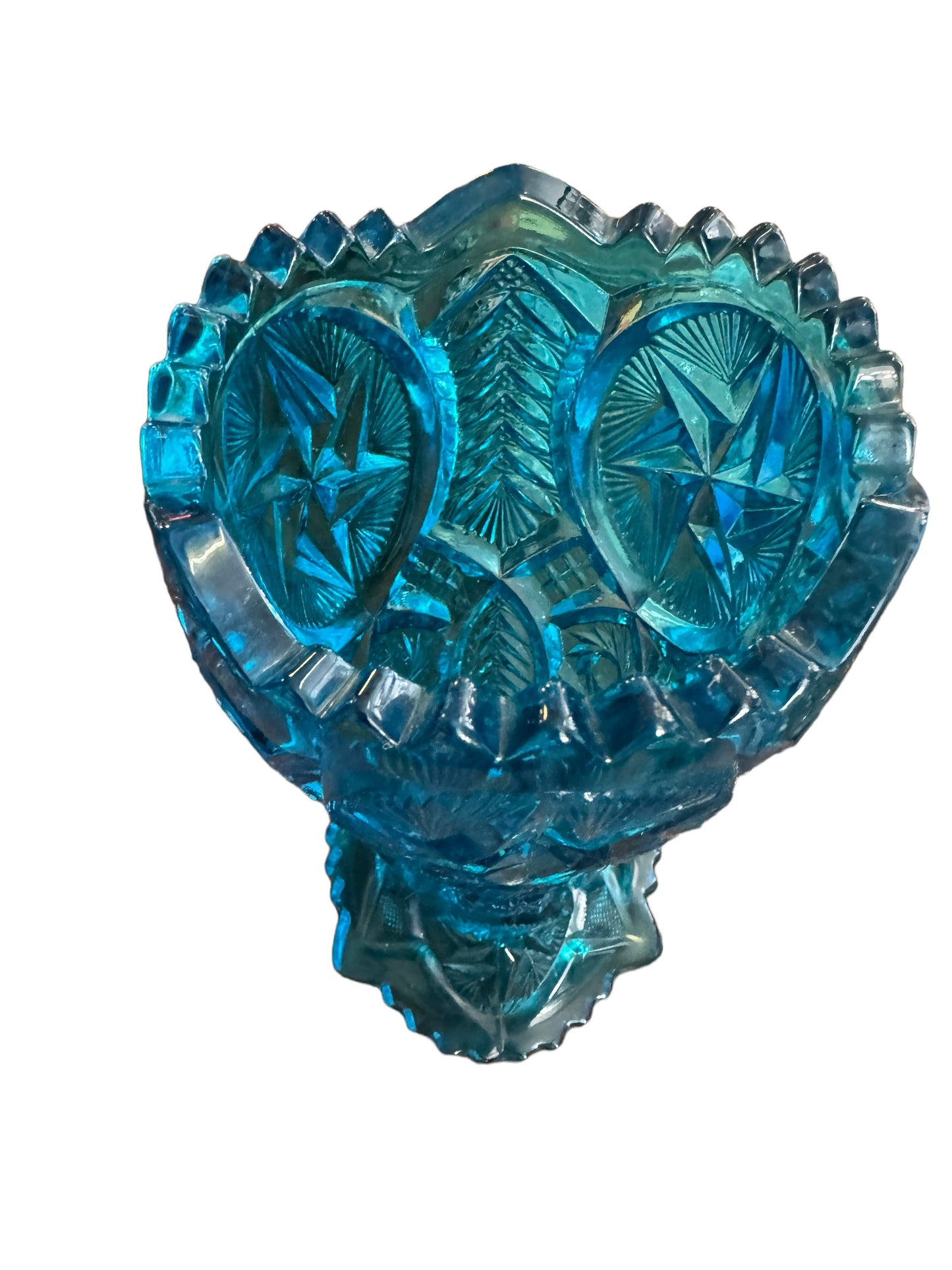 EAPG Blue Glass 9" Vase