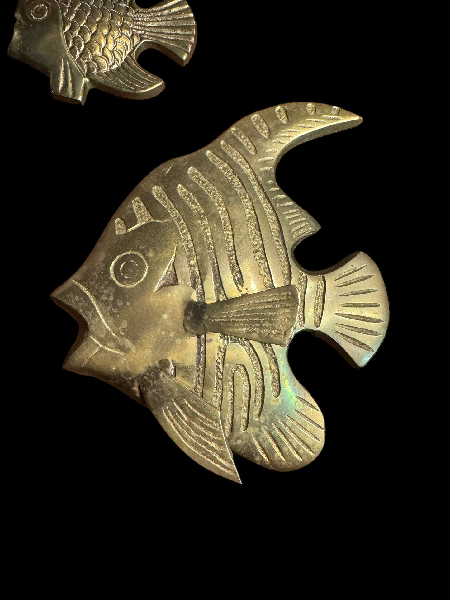 Vintage Large Brass Wall Fish