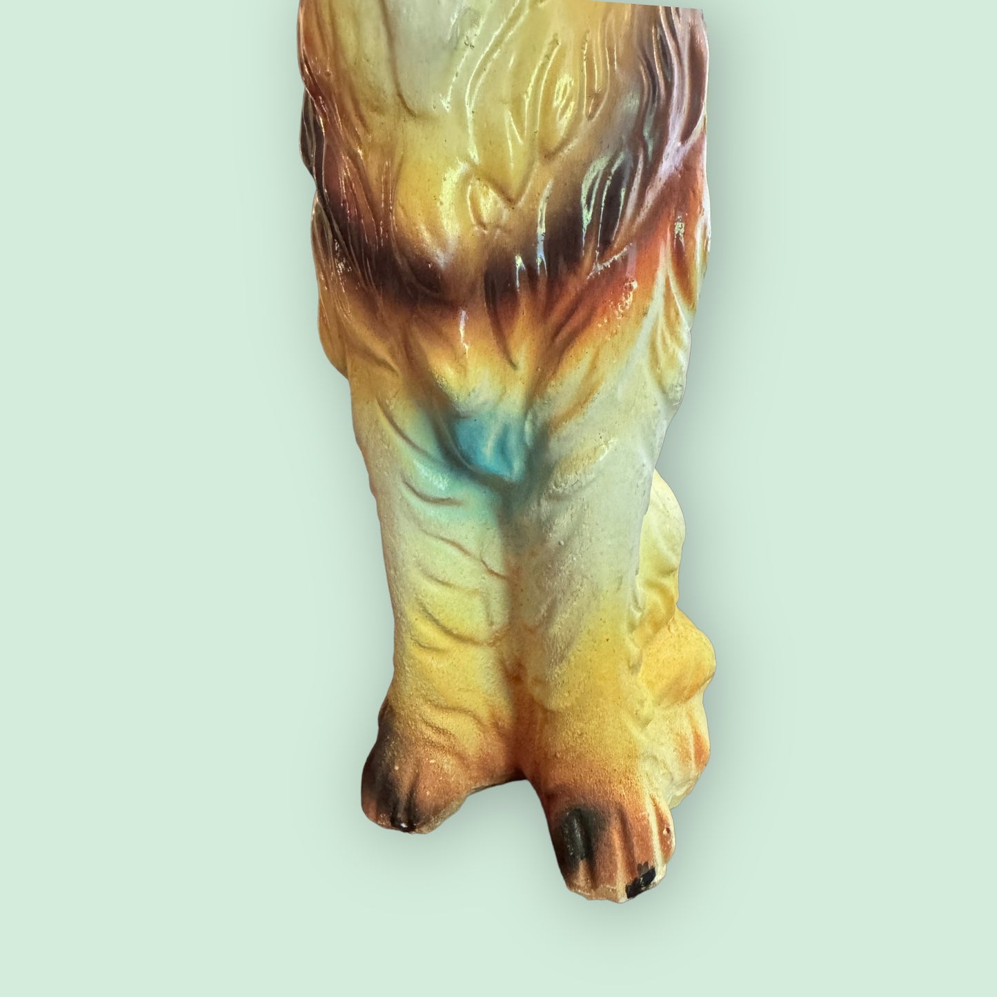 Vintage 1930s Carnival Chalkware Collie Sheltie Dog Figurine / Statue / Bank