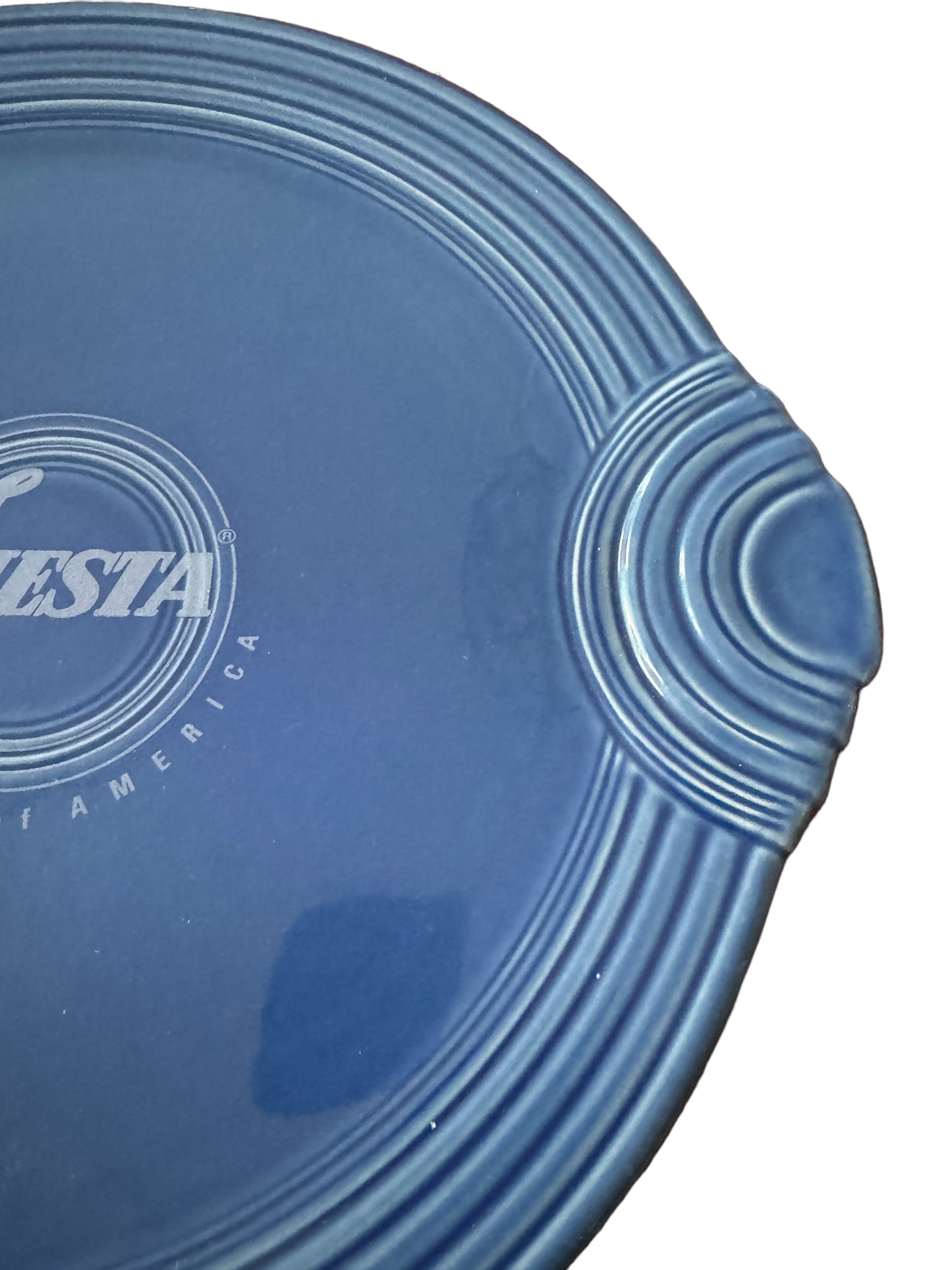 Fiesta Sapphire Cake Plate Decal Rare