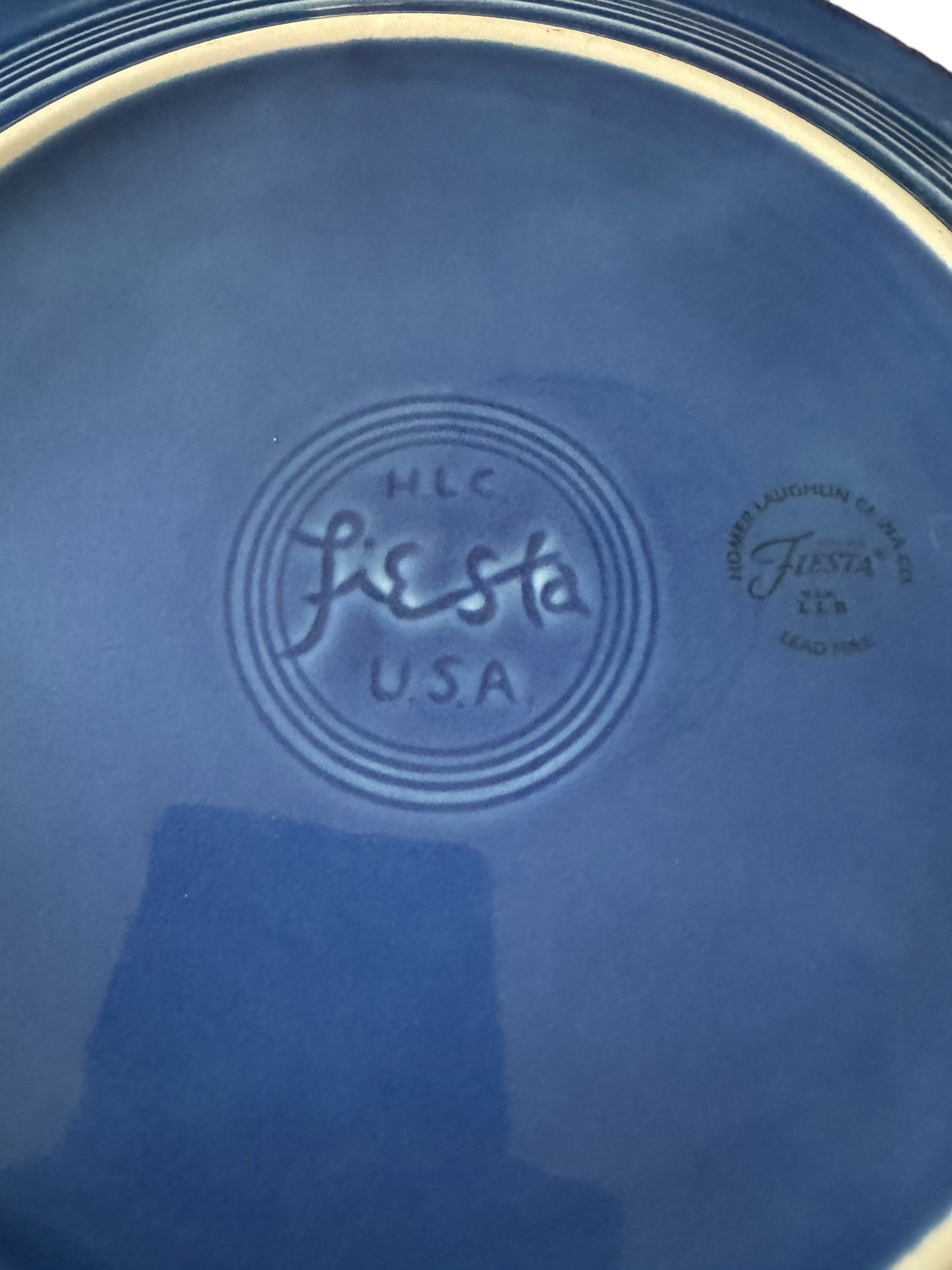 Fiesta Sapphire Cake Plate Decal Rare