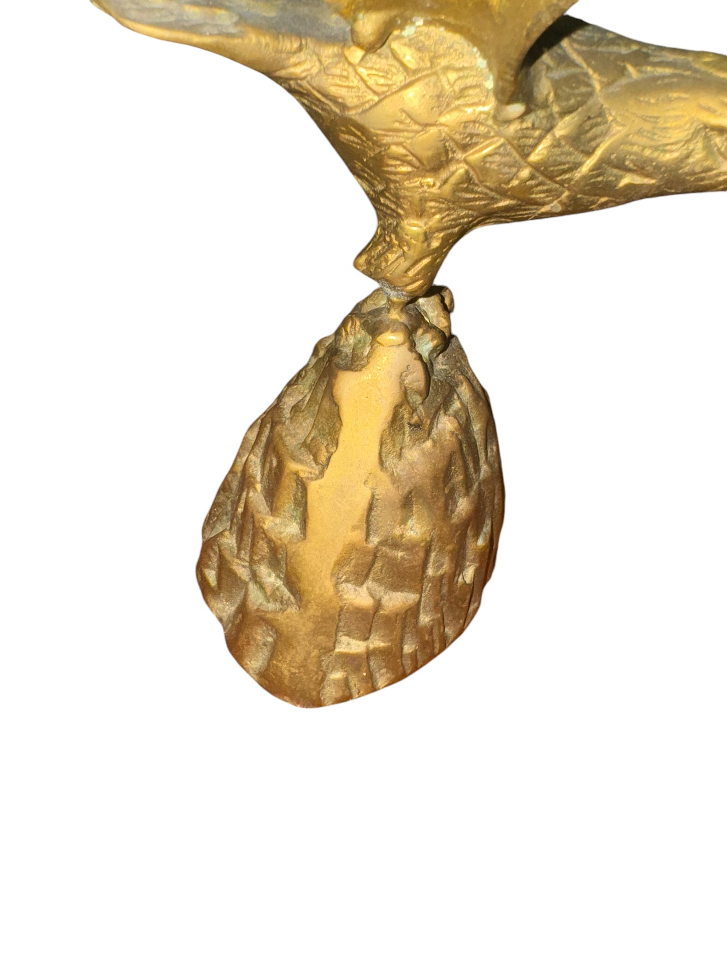 Vintage Large Brass Perched Eagle