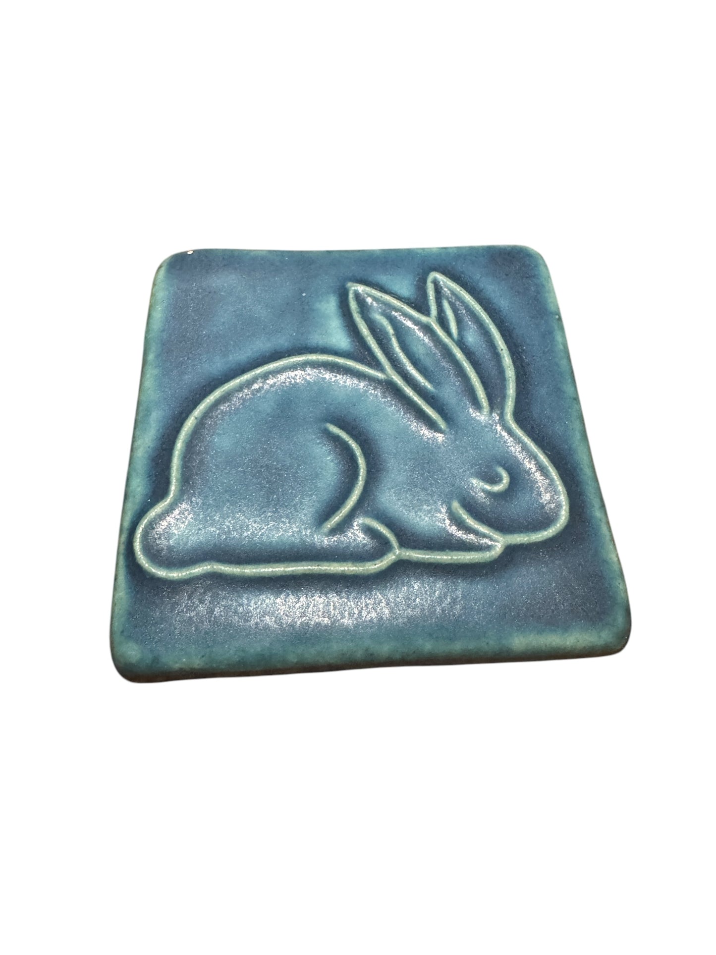 Pewabic 2011 Blue Bunny Rabbit Tile