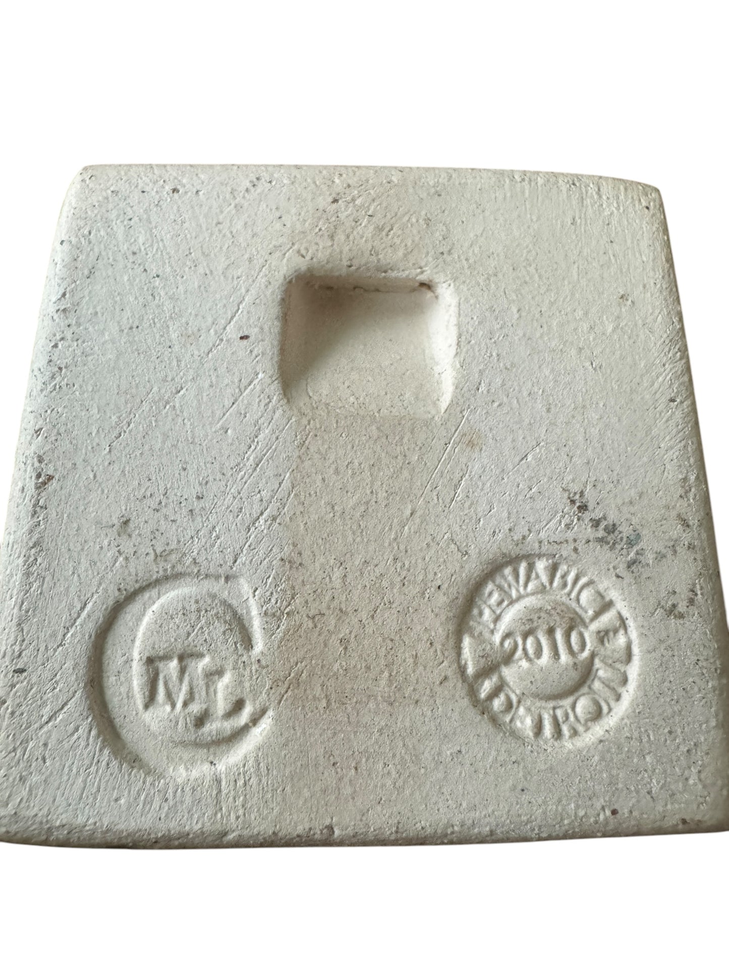 Pewabic Green 2010 3x3 Happy Buddah Tile