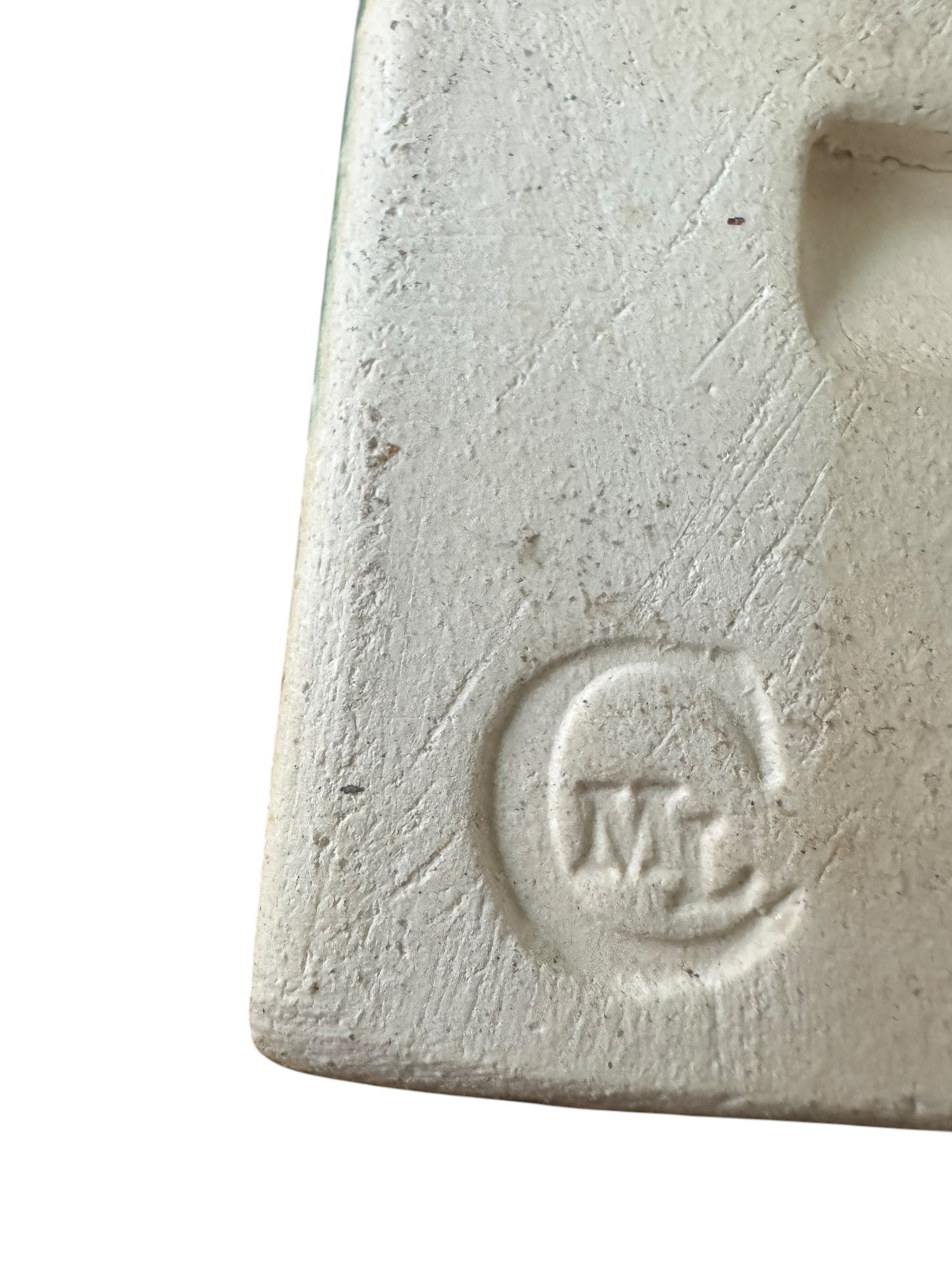 Pewabic Green 2010 3x3 Happy Buddah Tile