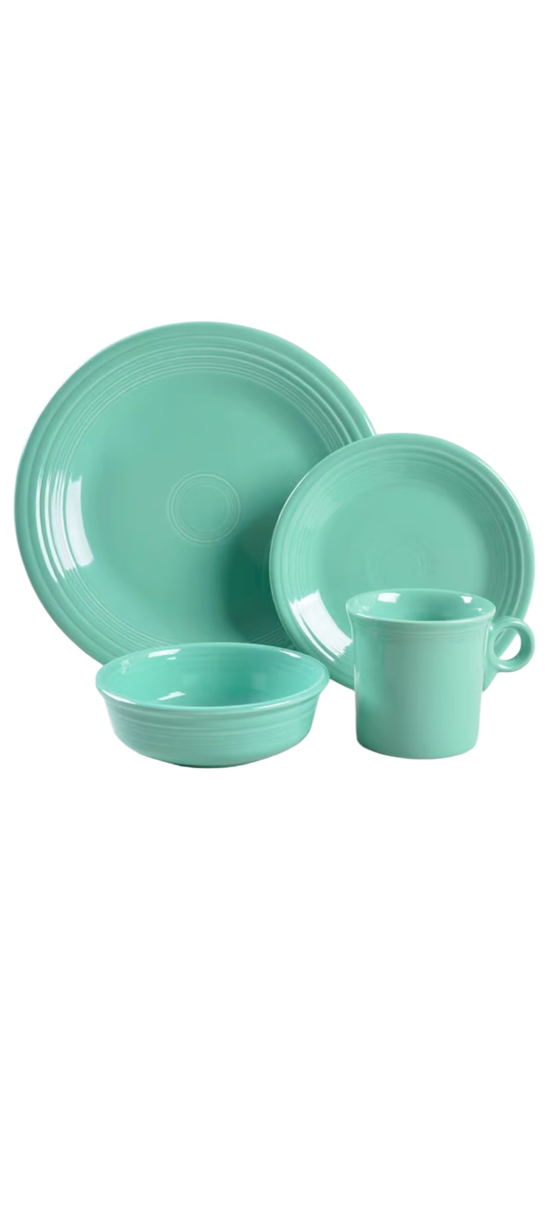 Fiesta Seamist 4 Piece Place Setting NEW Retired w/ Mug