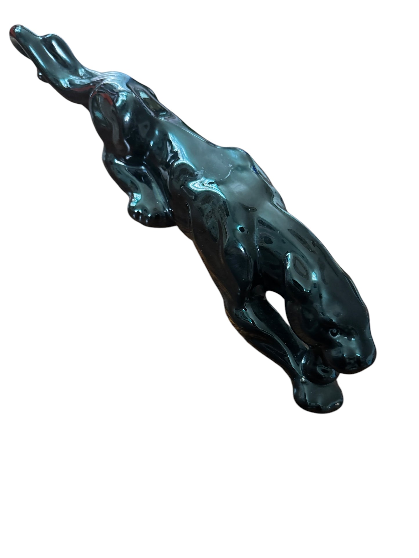 Vintage 15” Crouching Black Panther Statue - Mid Century Modern