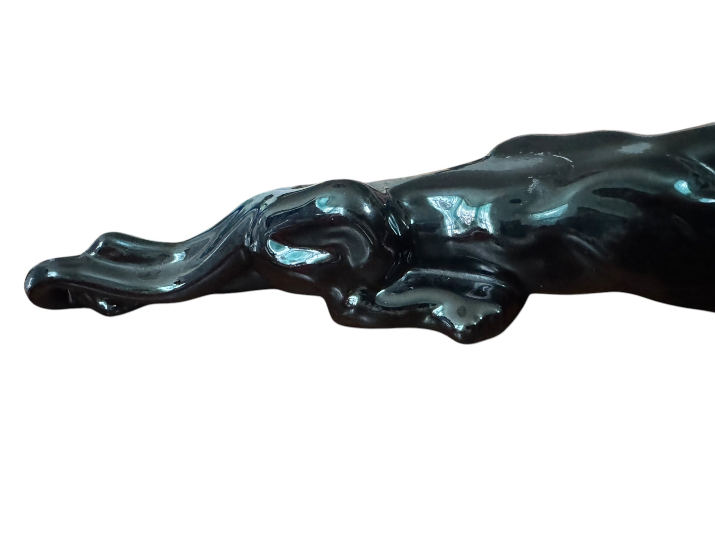 Vintage 15” Crouching Black Panther Statue - Mid Century Modern