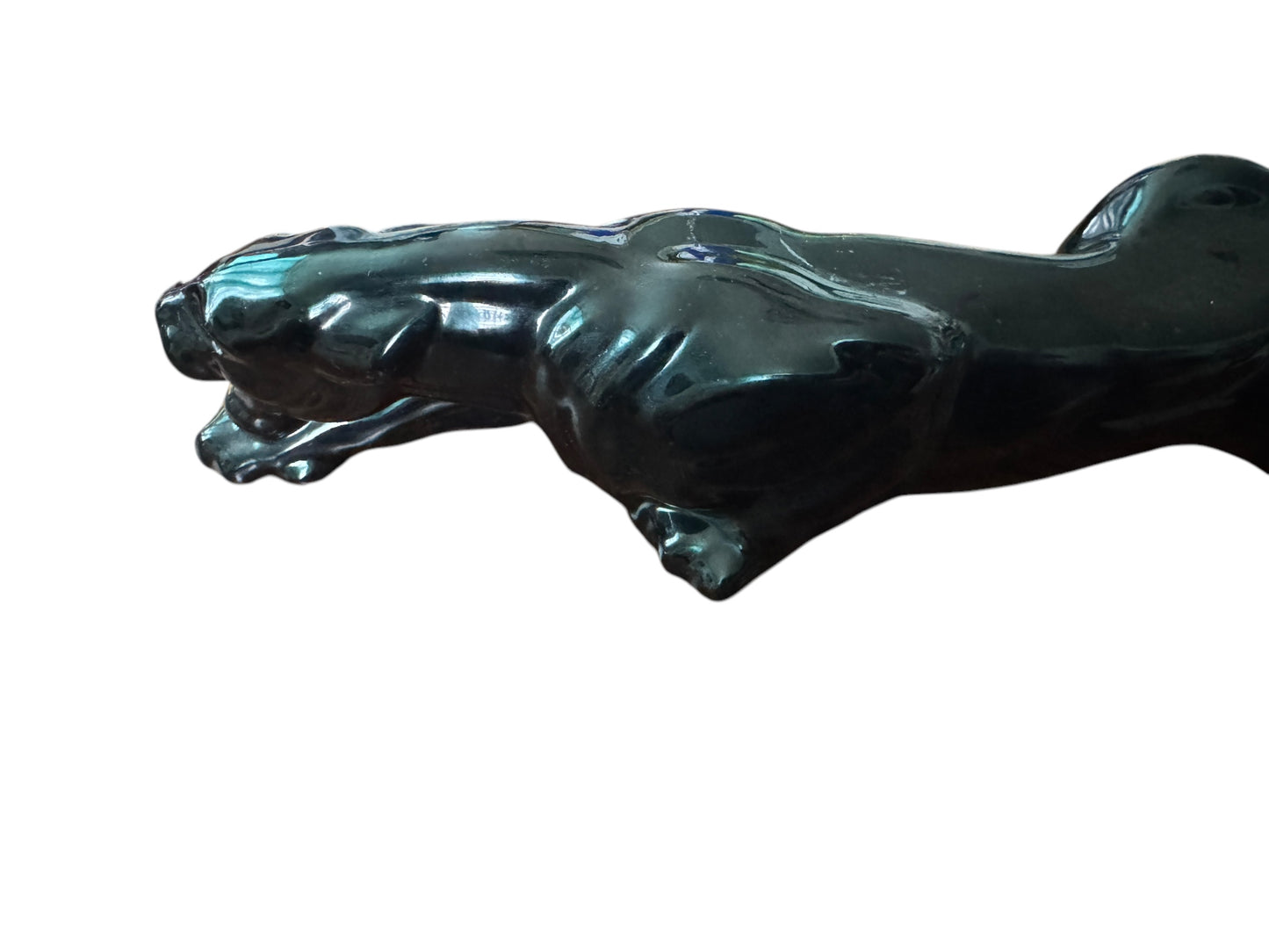 Vintage 15” Crouching Black Panther Statue - Mid Century Modern
