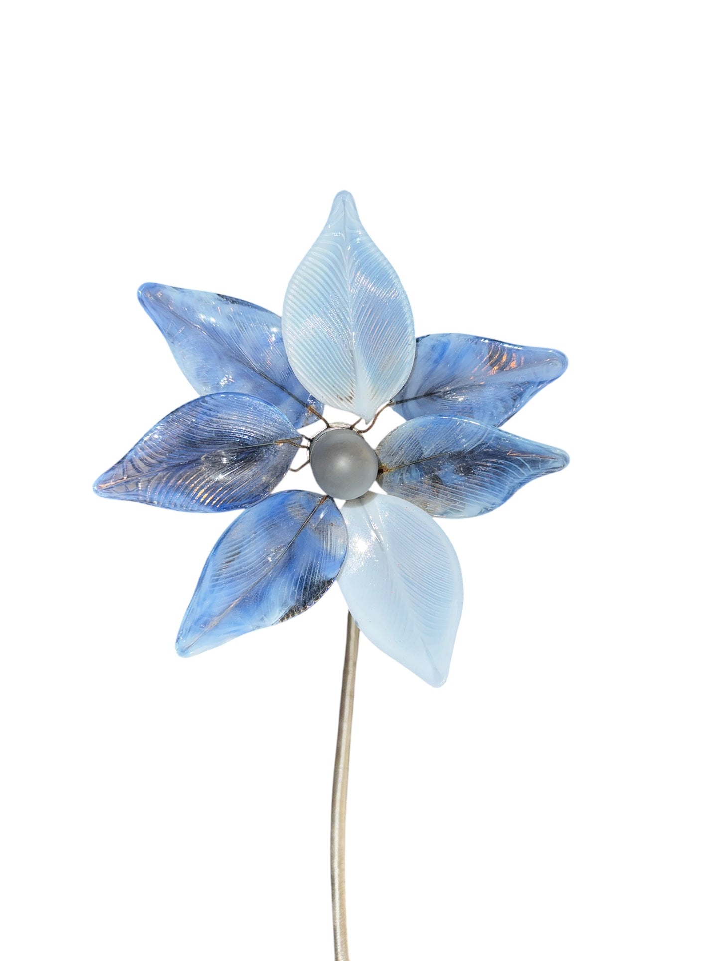 Antique Art Glass Flower Lamp Set - Strange and Unique