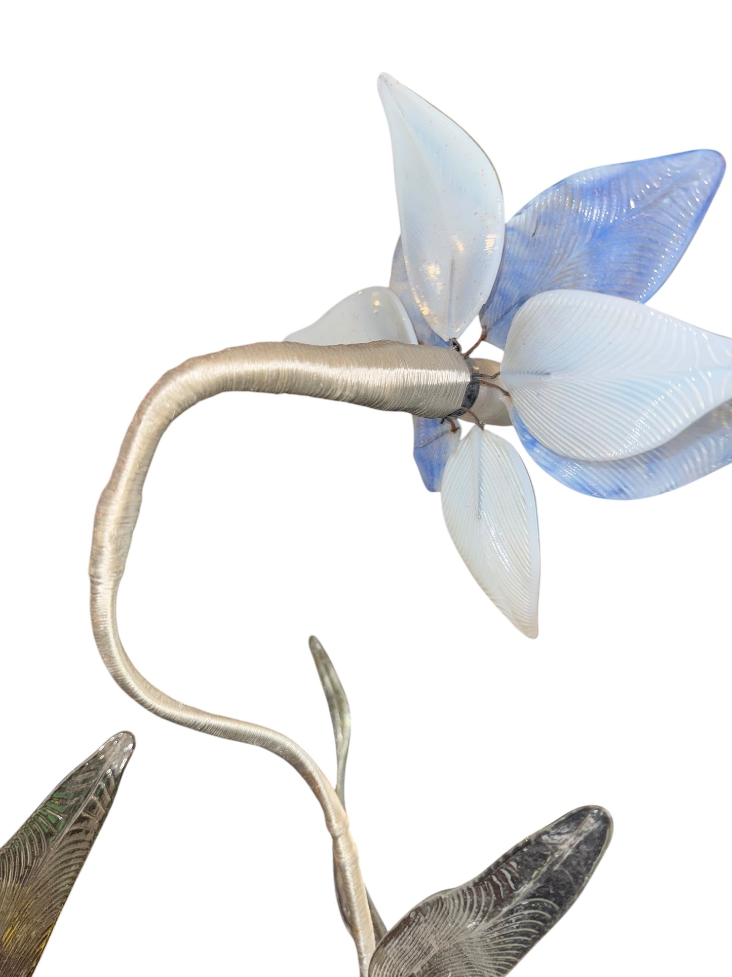 Antique Art Glass Flower Lamp Set - Strange and Unique