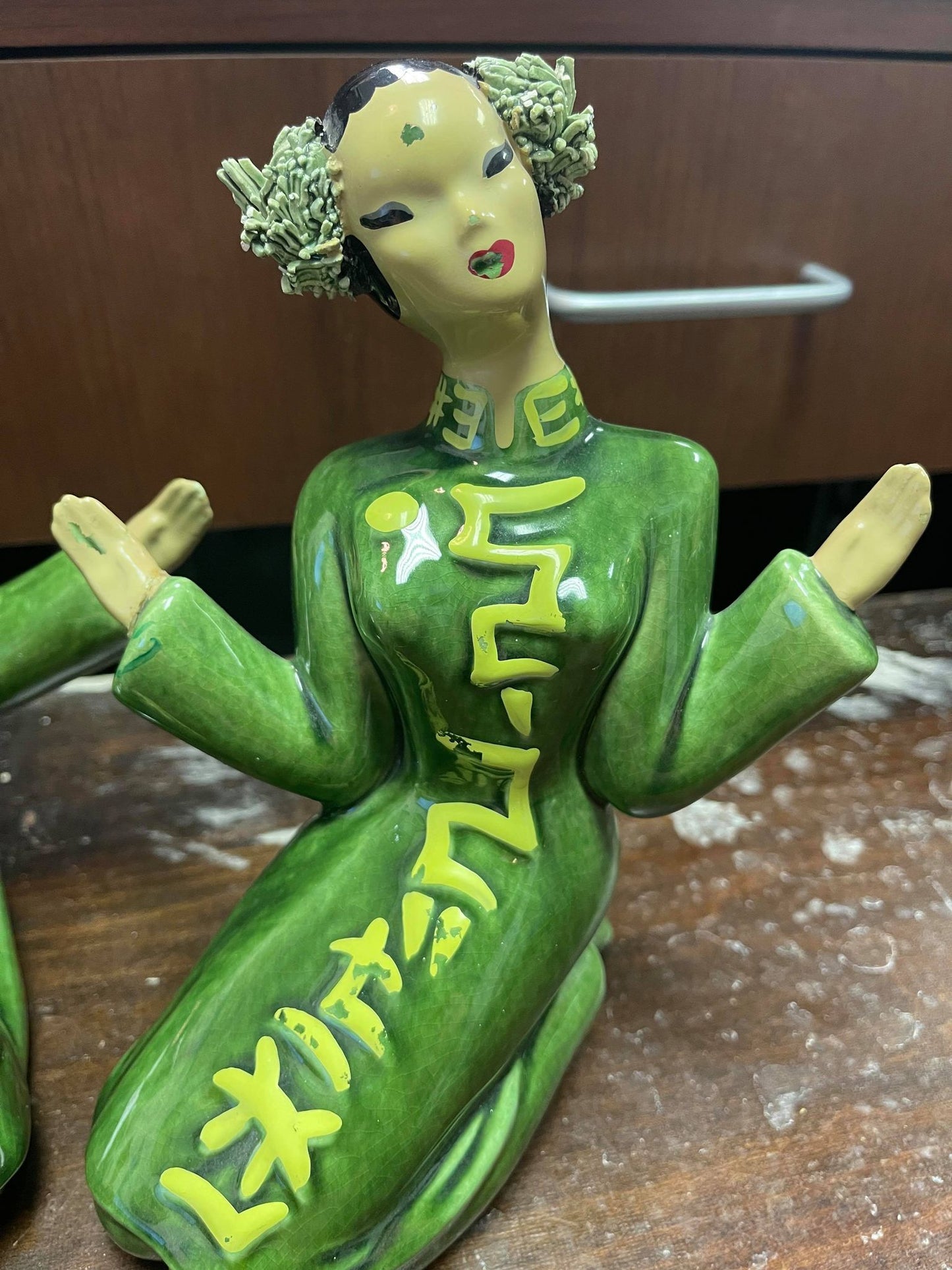 Vintage Yona Pottery of California Ceramic Asian-inspired Figurines
