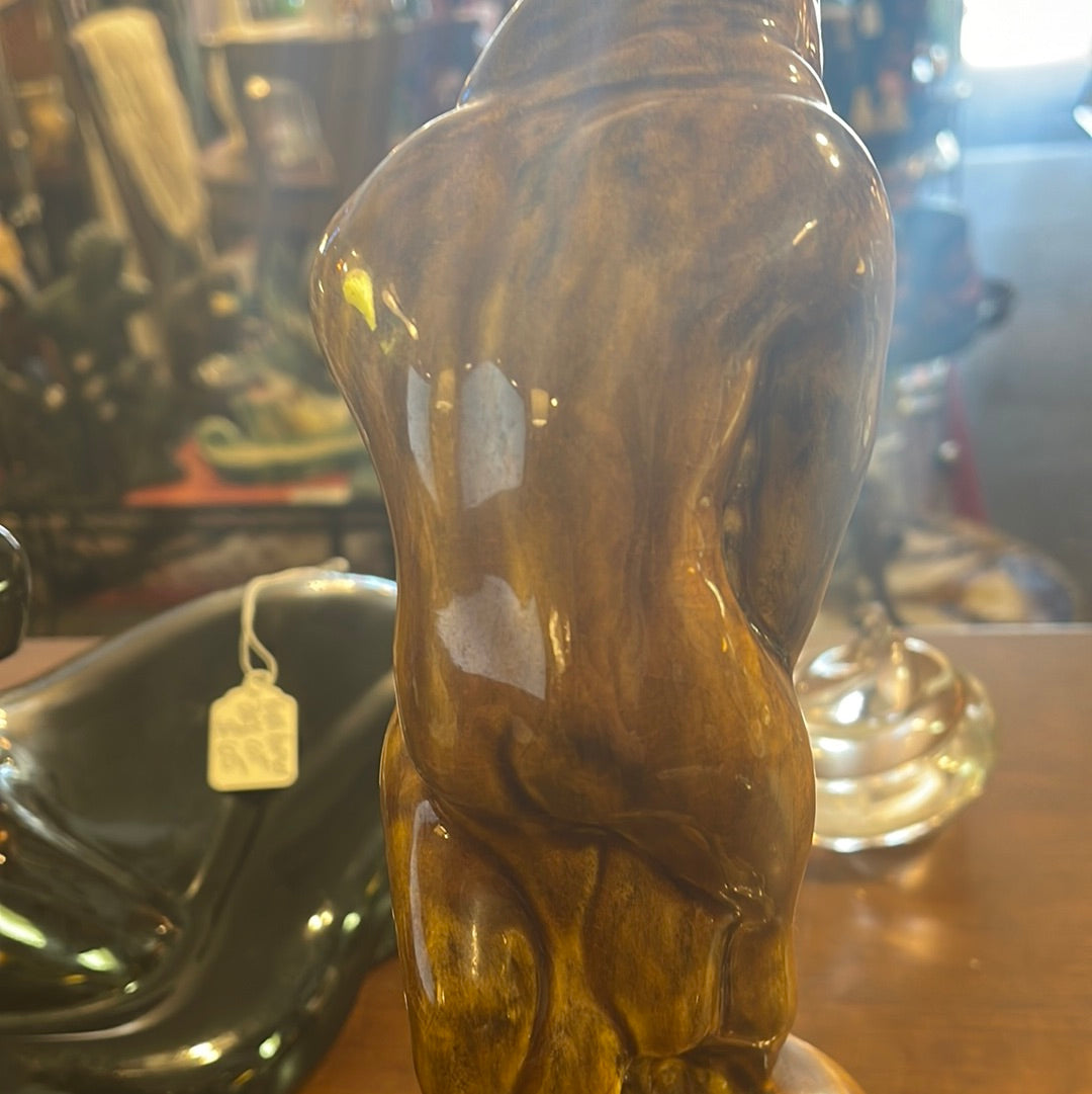 Vintage MCM Naked Man & Woman Lovers Embrace Ceramic Statue