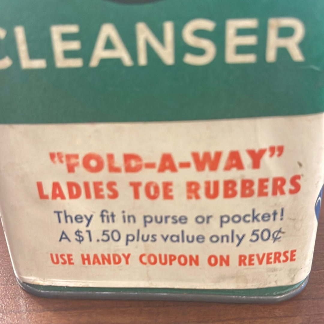 Vintage Household Advertising Tin Can Wilberts Cleanser Unopened Full PROP 5 x 3.25