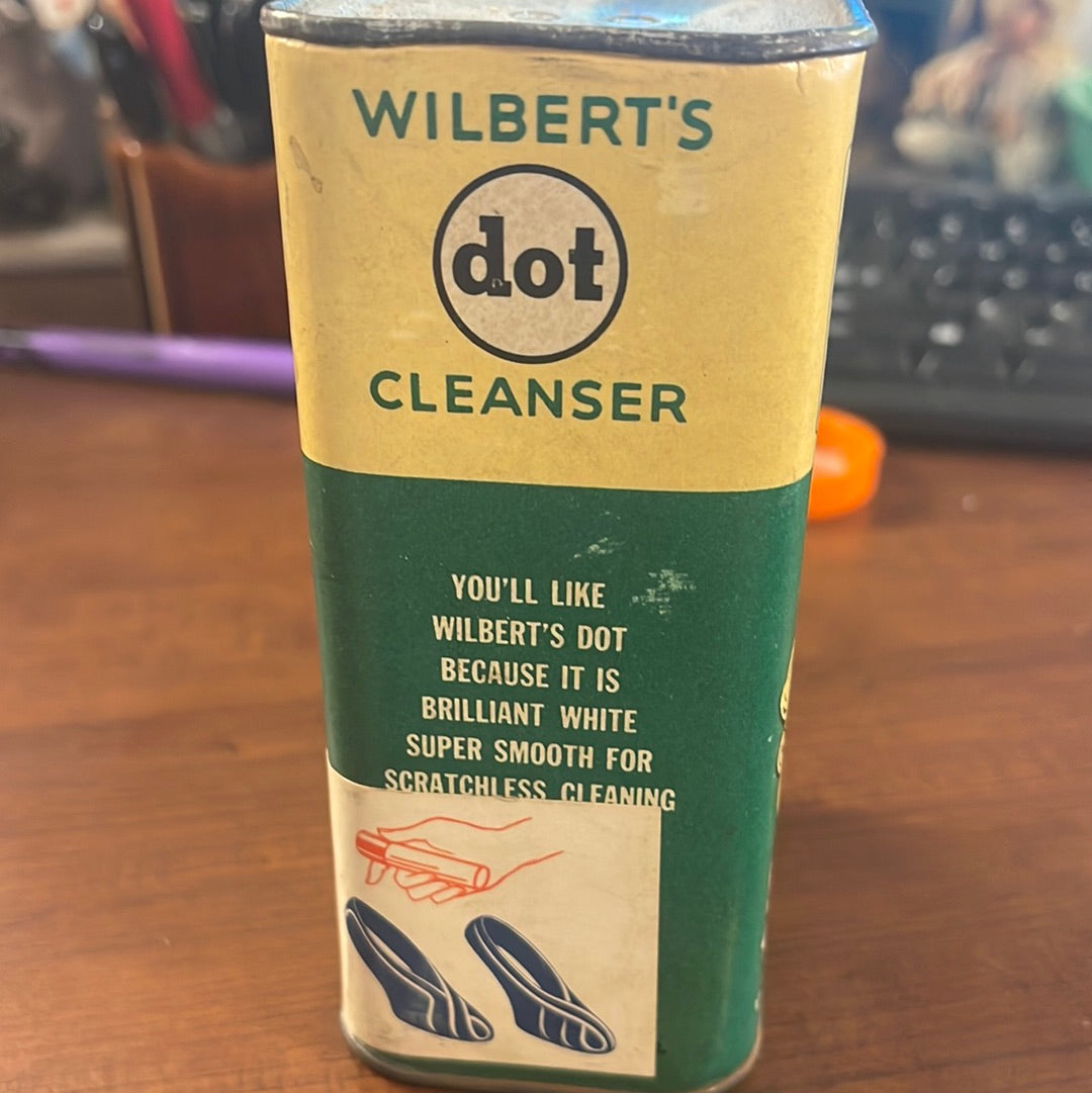 Vintage Household Advertising Tin Can Wilberts Cleanser Unopened Full PROP 5 x 3.25
