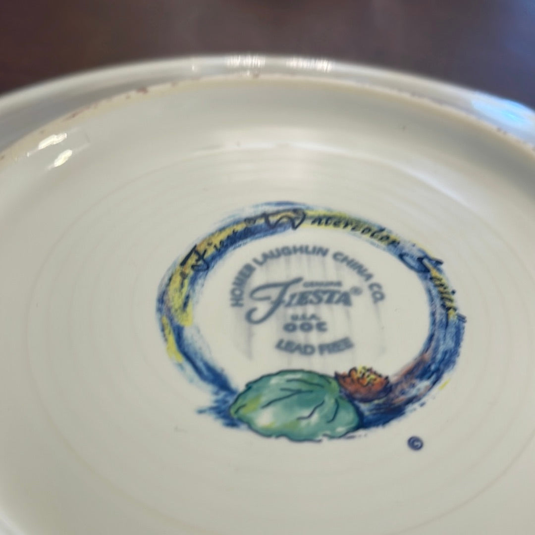 Fiesta RARE Watercolor Persimmon 9' Luncheon Plate