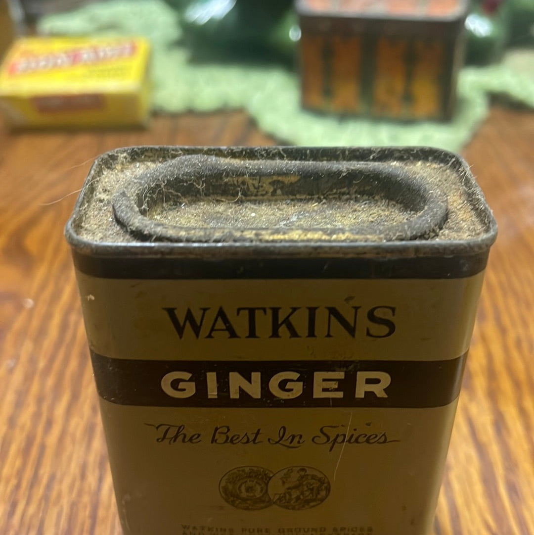 Vintage Spice Tin Watkins Ginger J.R. Watkins Co. Winona Min. 3oz