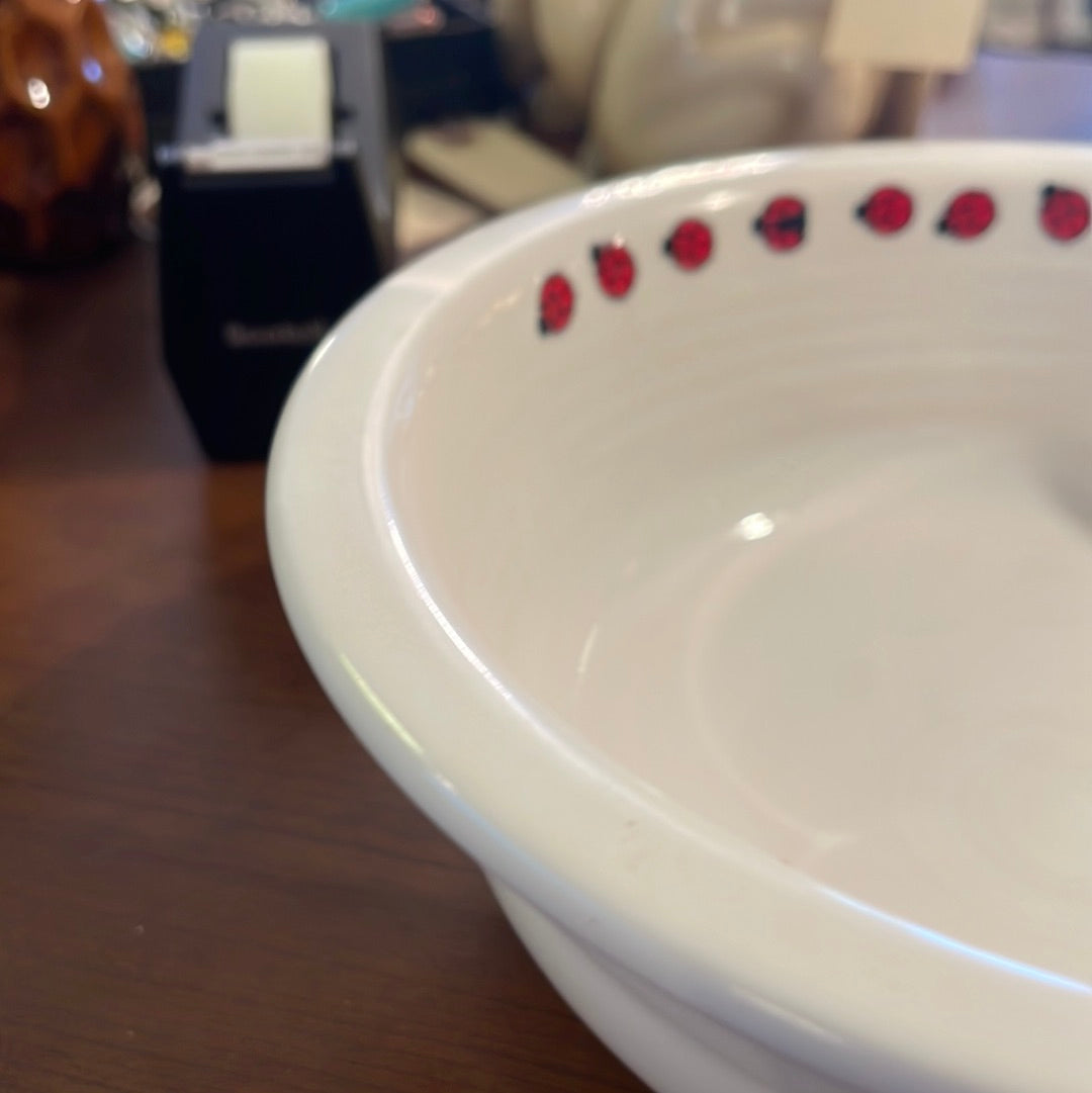 Fiesta Ladybug 8 1/2' Serving Nappy Bowl New