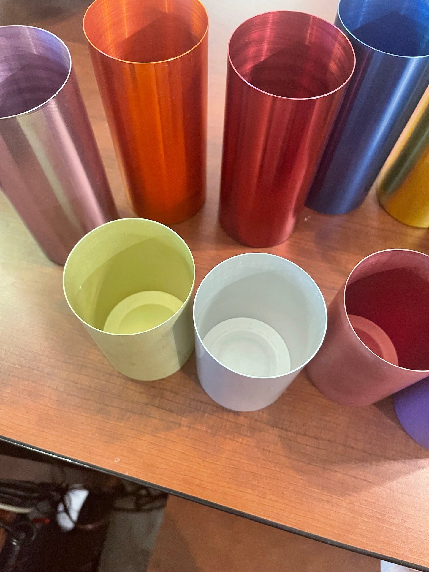 Vintage 12 Perma Hues Anodized Spun Aluminum Tumblers Cup