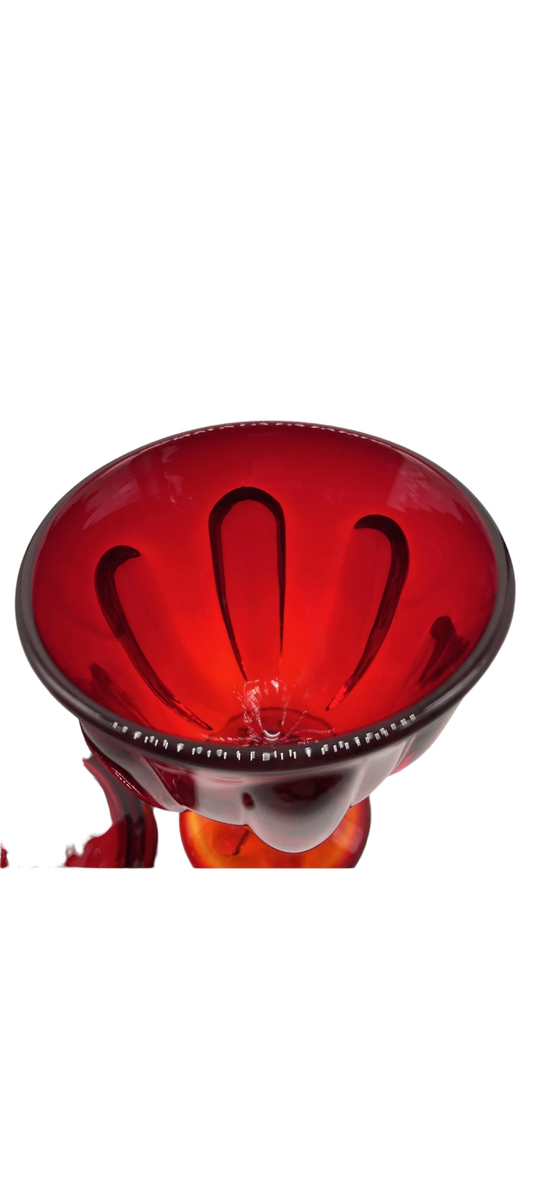 Vintage Viking Epic Candy Dish with Lid in Ruby Red - Sticker