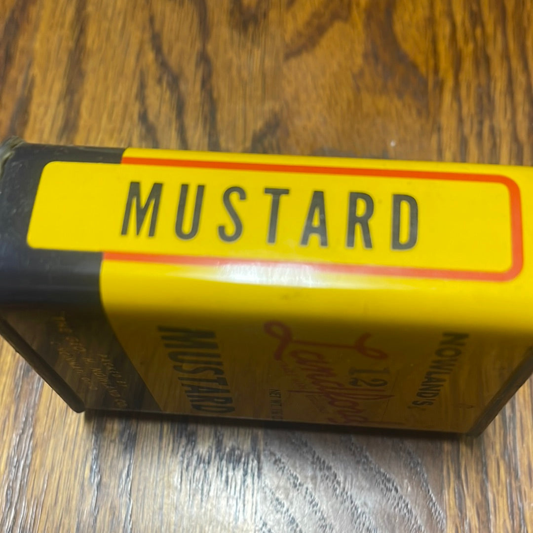 Vintage Spice Tin Nowlands Mustard Landford Cincinnati Ohio Co.