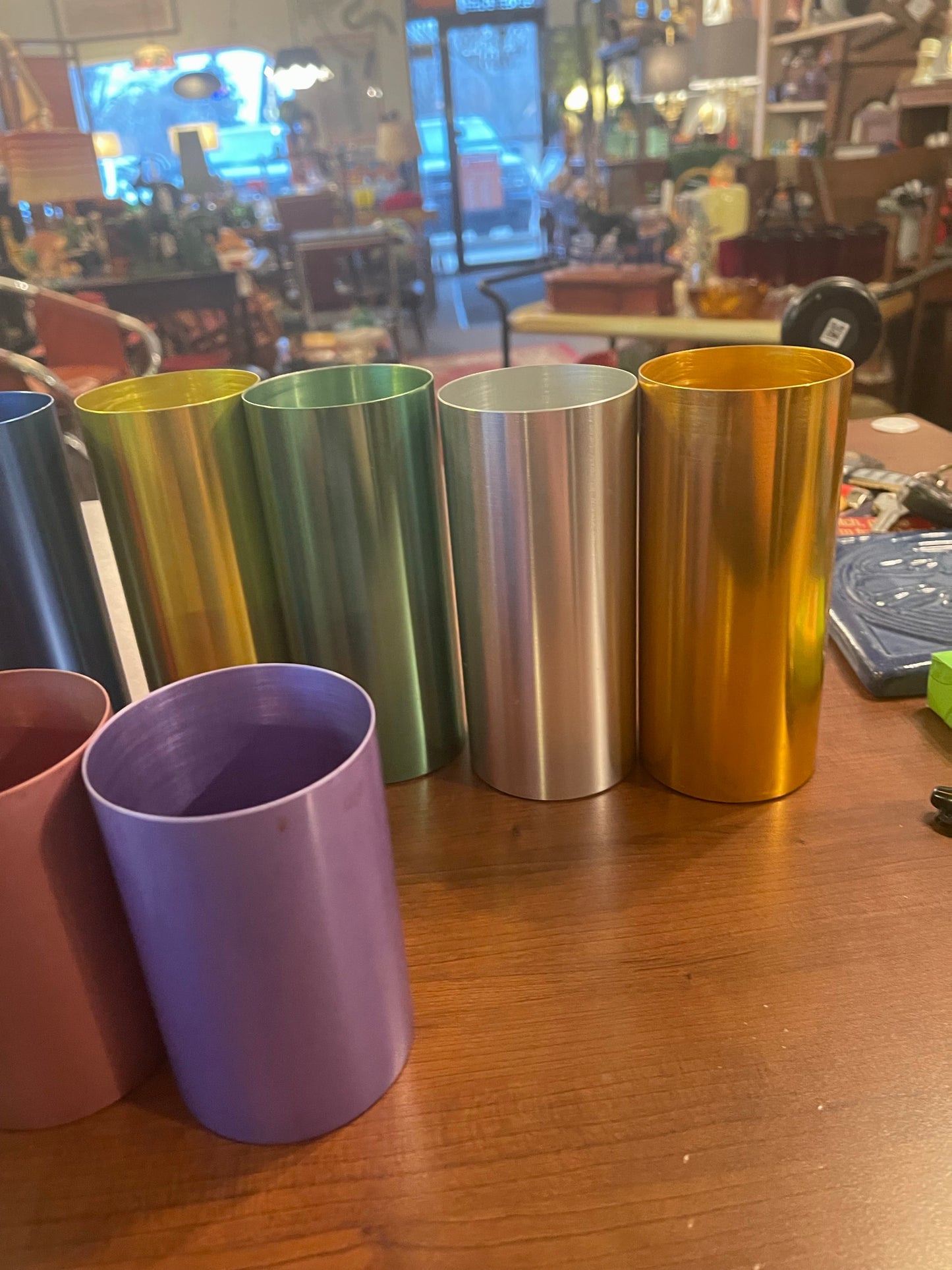 Vintage 12 Perma Hues Anodized Spun Aluminum Tumblers Cup