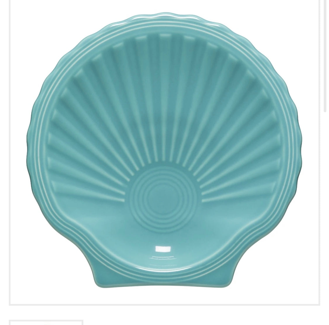 Fiesta Shell Plate in Turquoise - Coastal Collection