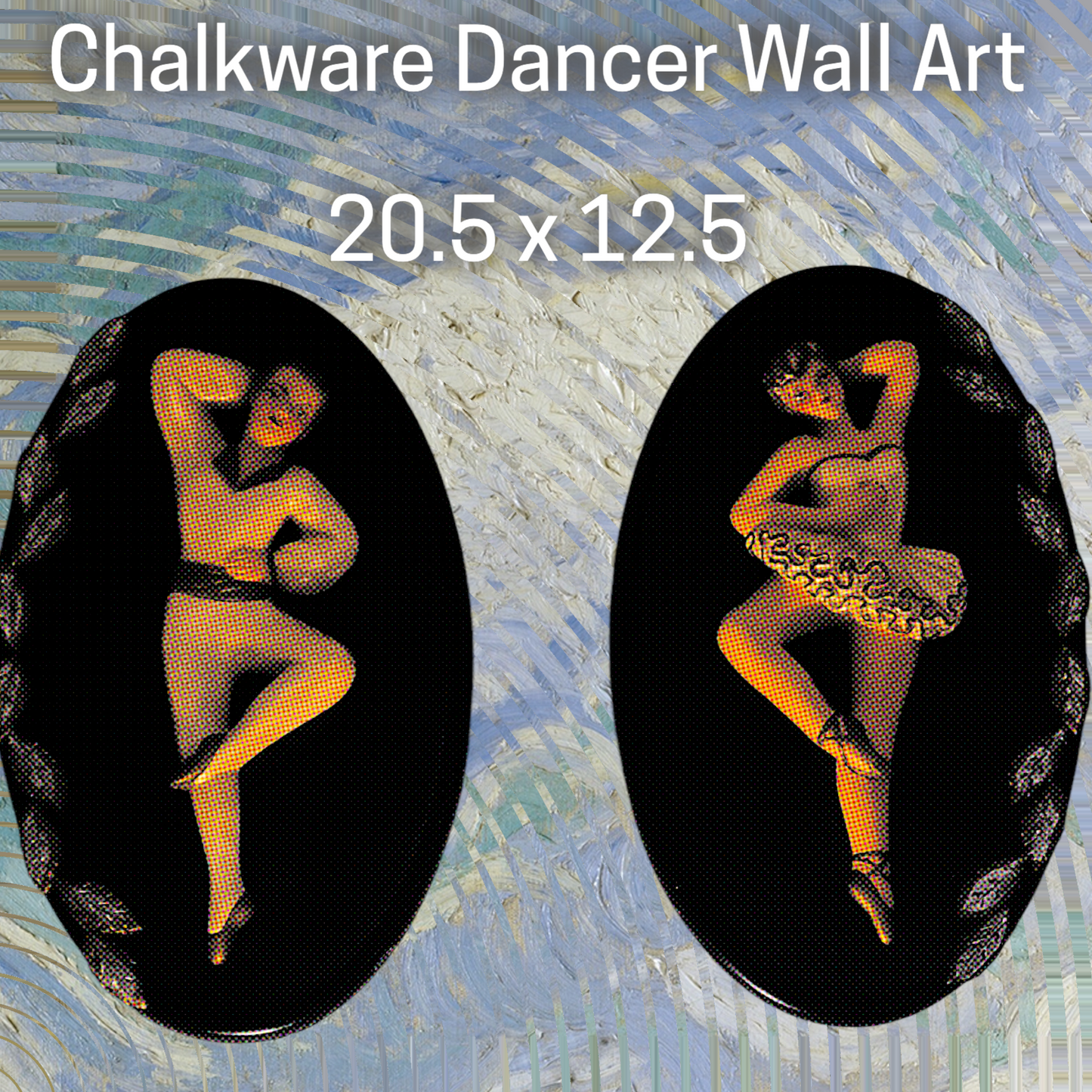Vintage Chalkware Wall Art / Plaques 20x12 each