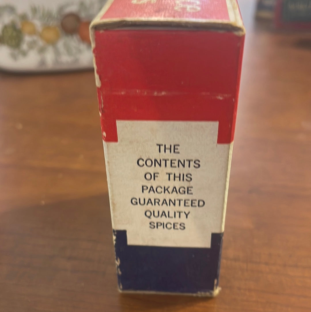 Defiance Spice Tin Cardboard Box Rosemary Michigan Associated Foods 1 1/2oz