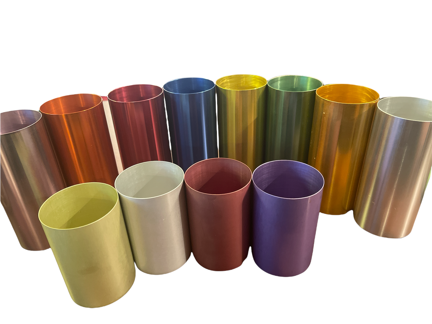 Vintage 12 Perma Hues Anodized Spun Aluminum Tumblers Cup