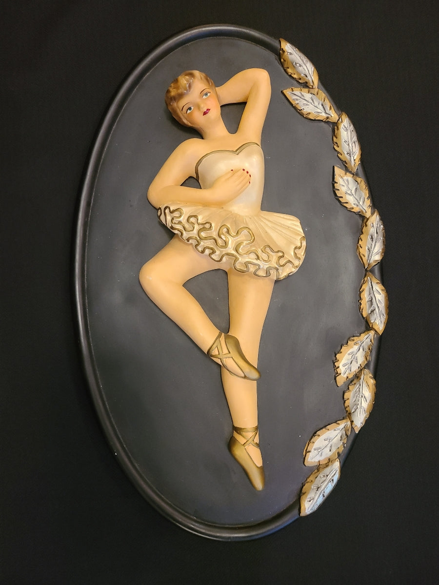 Vintage Chalkware Wall Art / Plaques 20x12 each