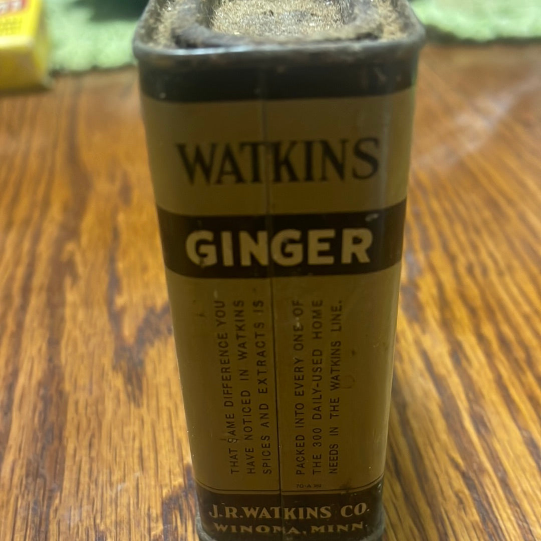 Vintage Spice Tin Watkins Ginger J.R. Watkins Co. Winona Min. 3oz