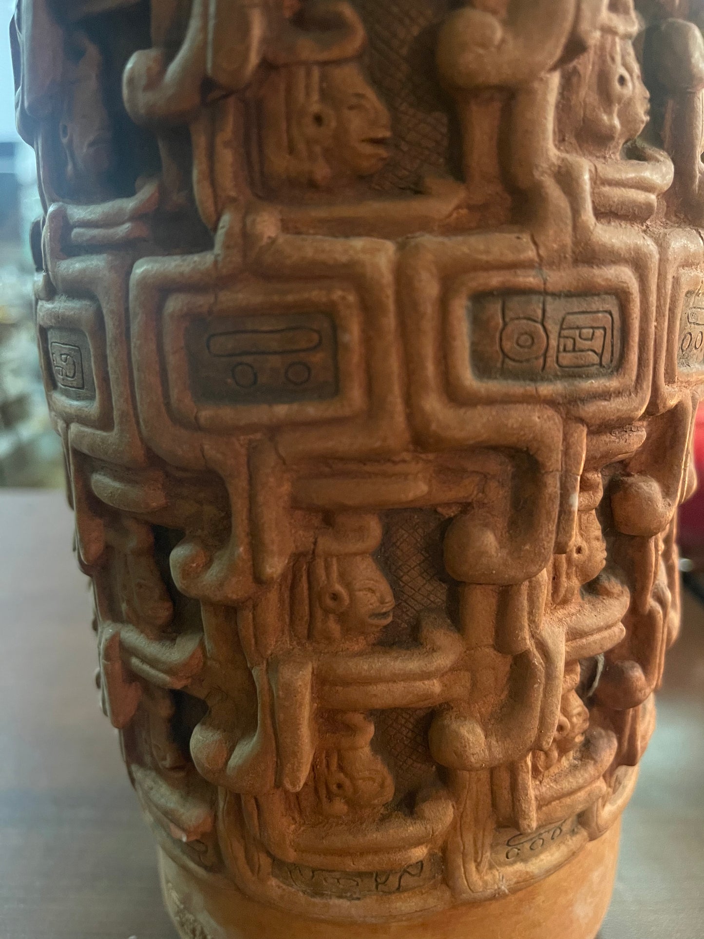 Alva Studios Mayan Vase Repro Smithsonian Institute 1954 14" MCM