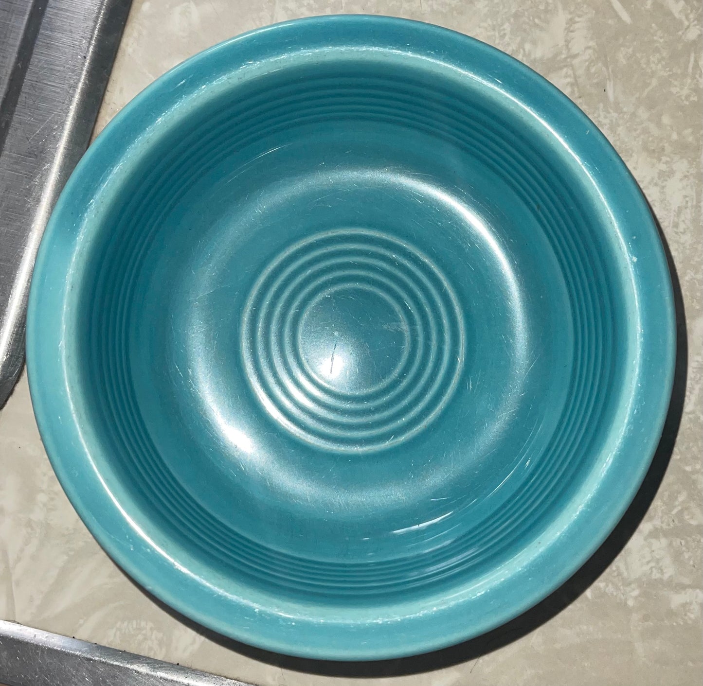 Vintage Fiesta Turquoise 5 1/4” Fruit Bowl / Nappy Bowl