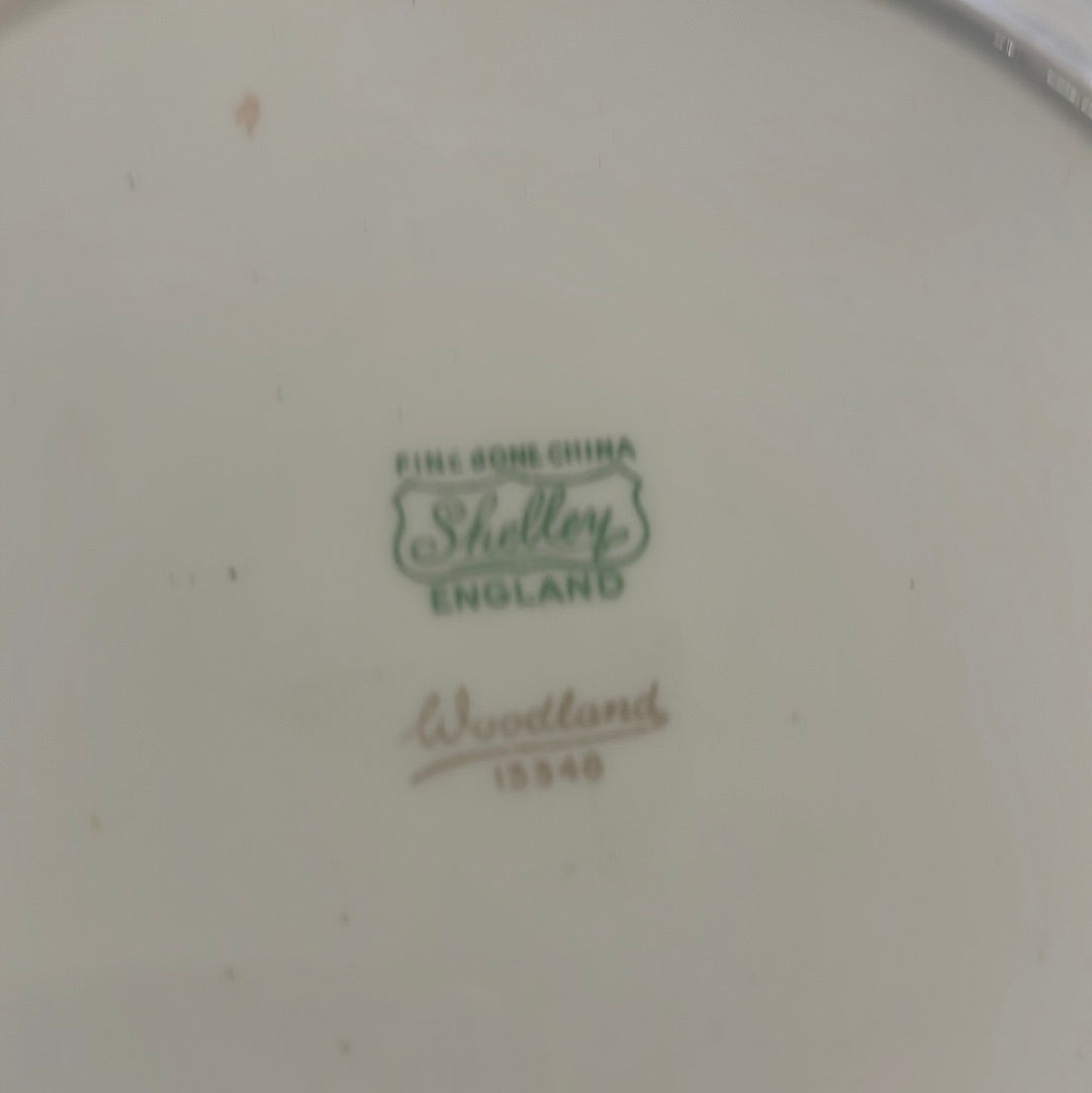 Shelley "Woodland" 13348 8 Inch Luncheon Plate Nature Fine Bone China England