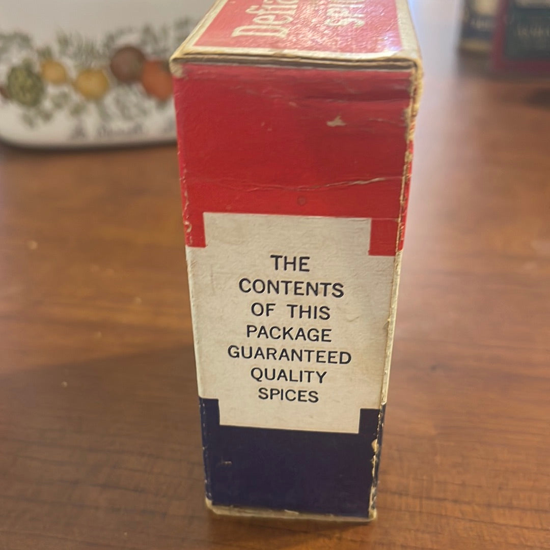 Defiance Spice Tin Cardboard Box Rosemary Michigan Associated Foods 1 1/2oz