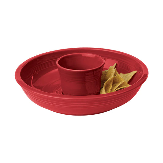 Fiesta Scarlet Chip and Dip Entertning Set