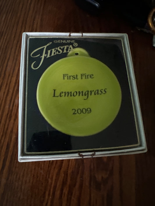 Fiesta Ornament First Fire Lemongrass 2009 RARE