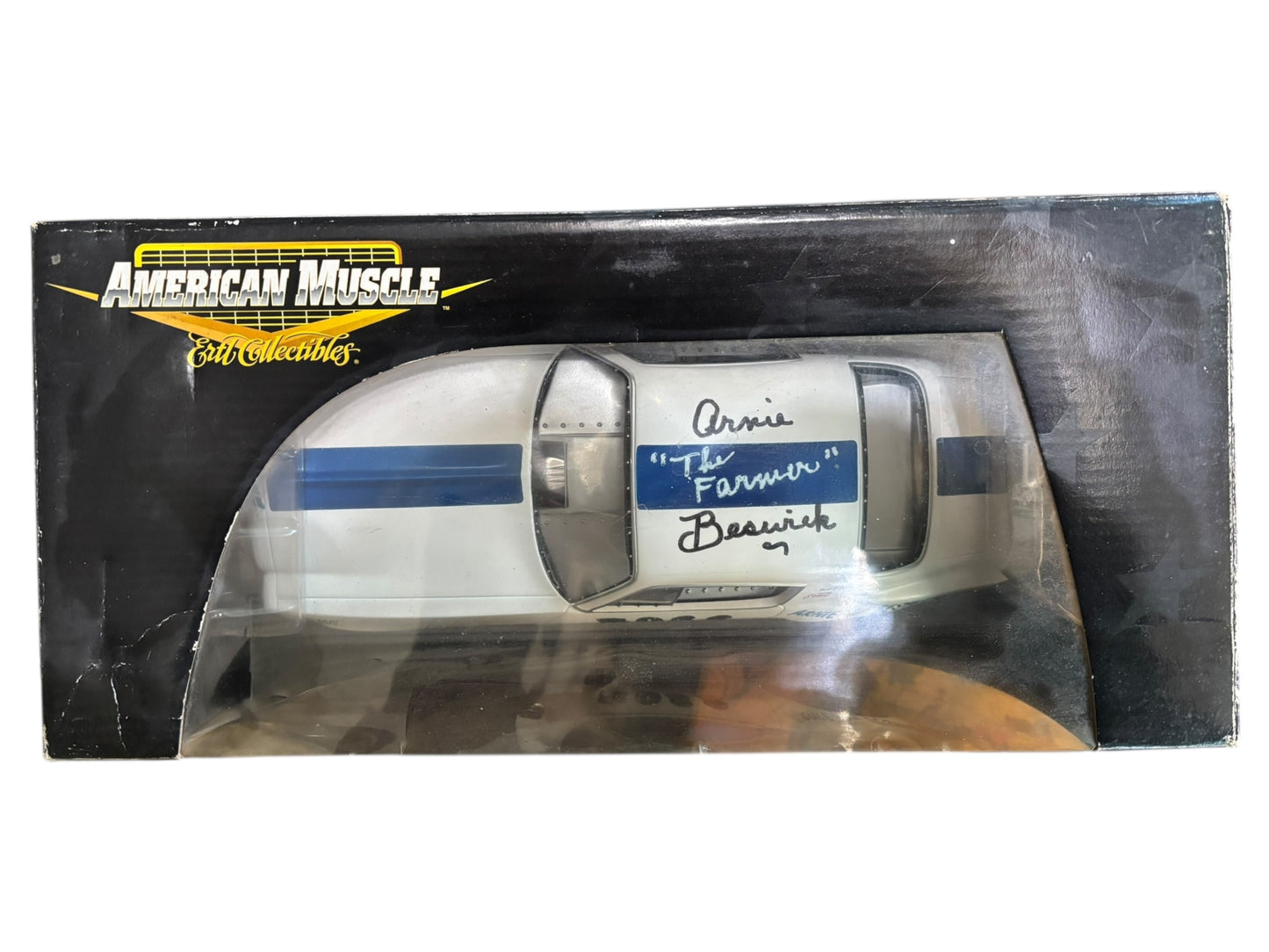 Arnie The Farmer Beswick AUTOGRAPHED Pontiac Boss Bird Funny Car, American Muscle Ertle Collectibles