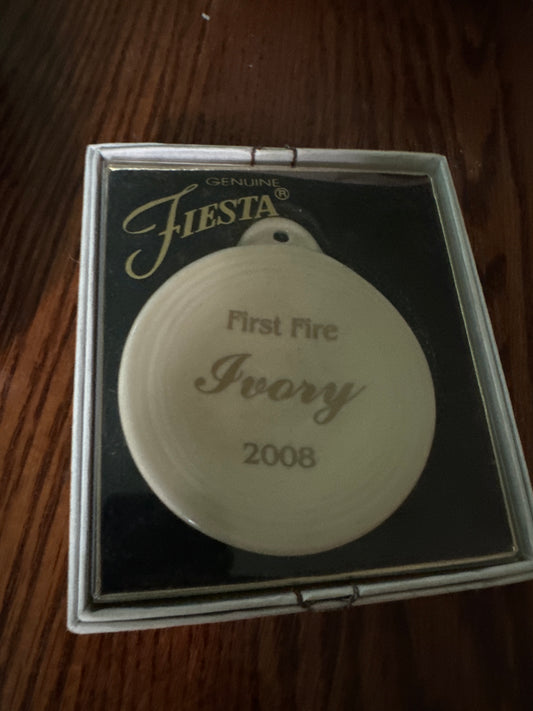 Fiesta Ornament First Fire IVORY 2008 RARE