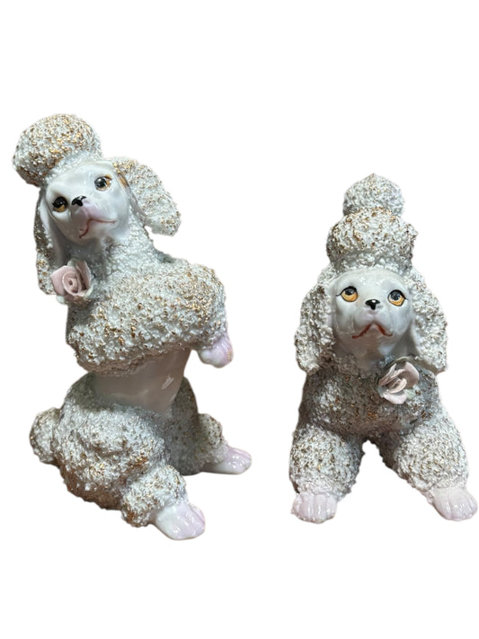 Vintage Spaghetti Poodle Pair 6” Tall