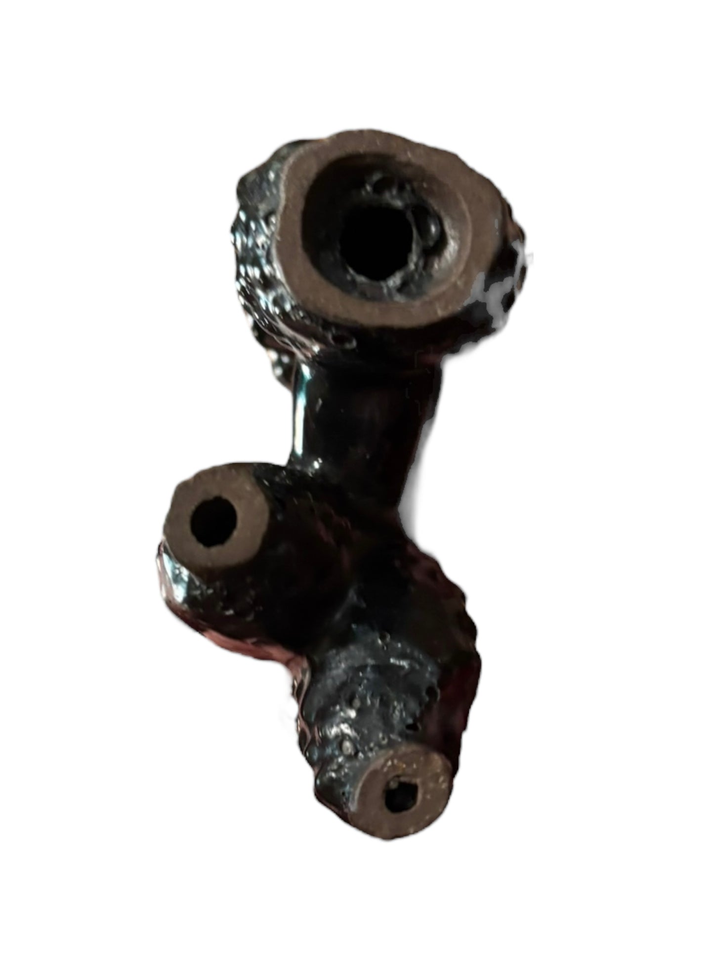 Ceramic Black Poodles with Chained Pups 3” tall