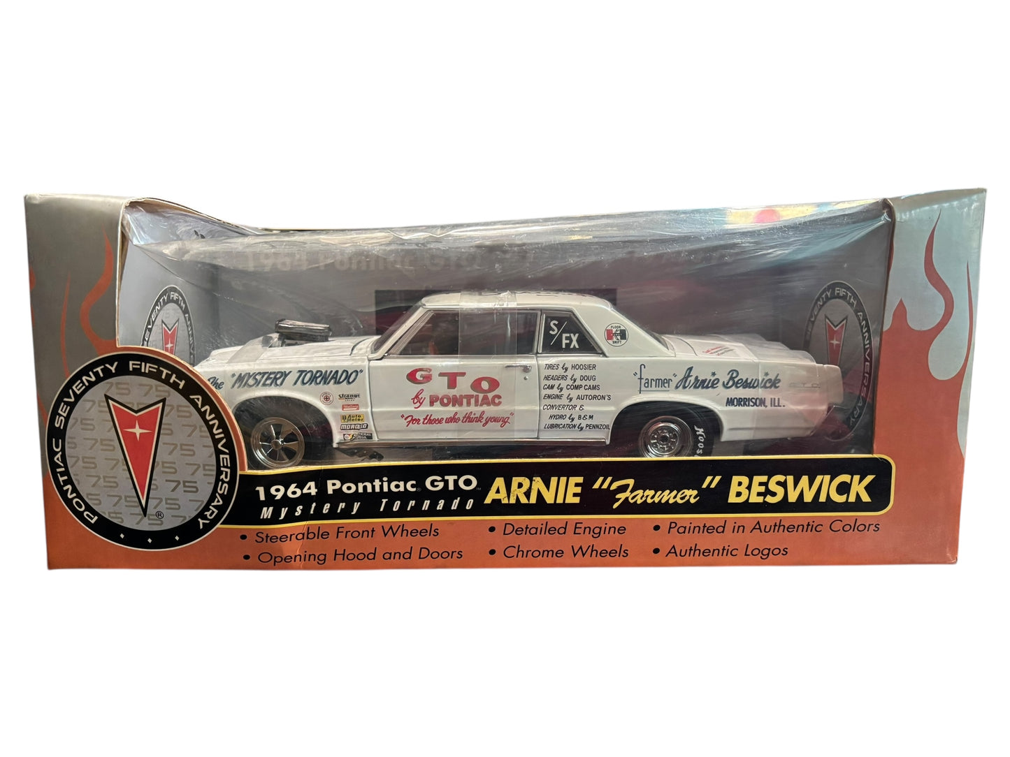 1964 Pontiac GTO Arnie The Farmer Beswick AUTOGRAPHED Collectors Car Sun Star Die Cast