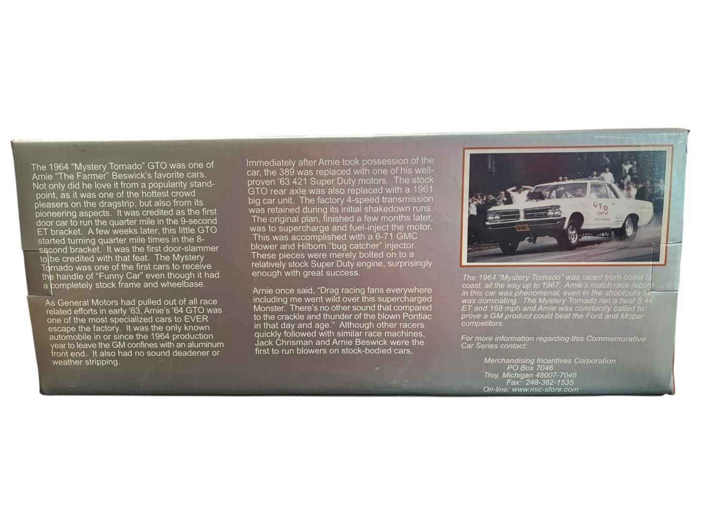 1964 Pontiac GTO Arnie The Farmer Beswick AUTOGRAPHED Collectors Car Sun Star Die Cast