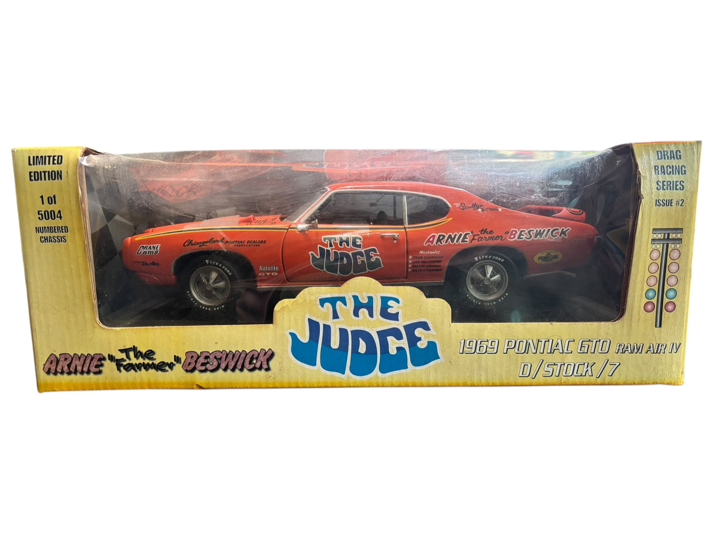 Limited Edition Arnie The Farmer Beswick AUTOGRAPHED 1969 Pontiac GTO, The Judge, Ertl Collectibles