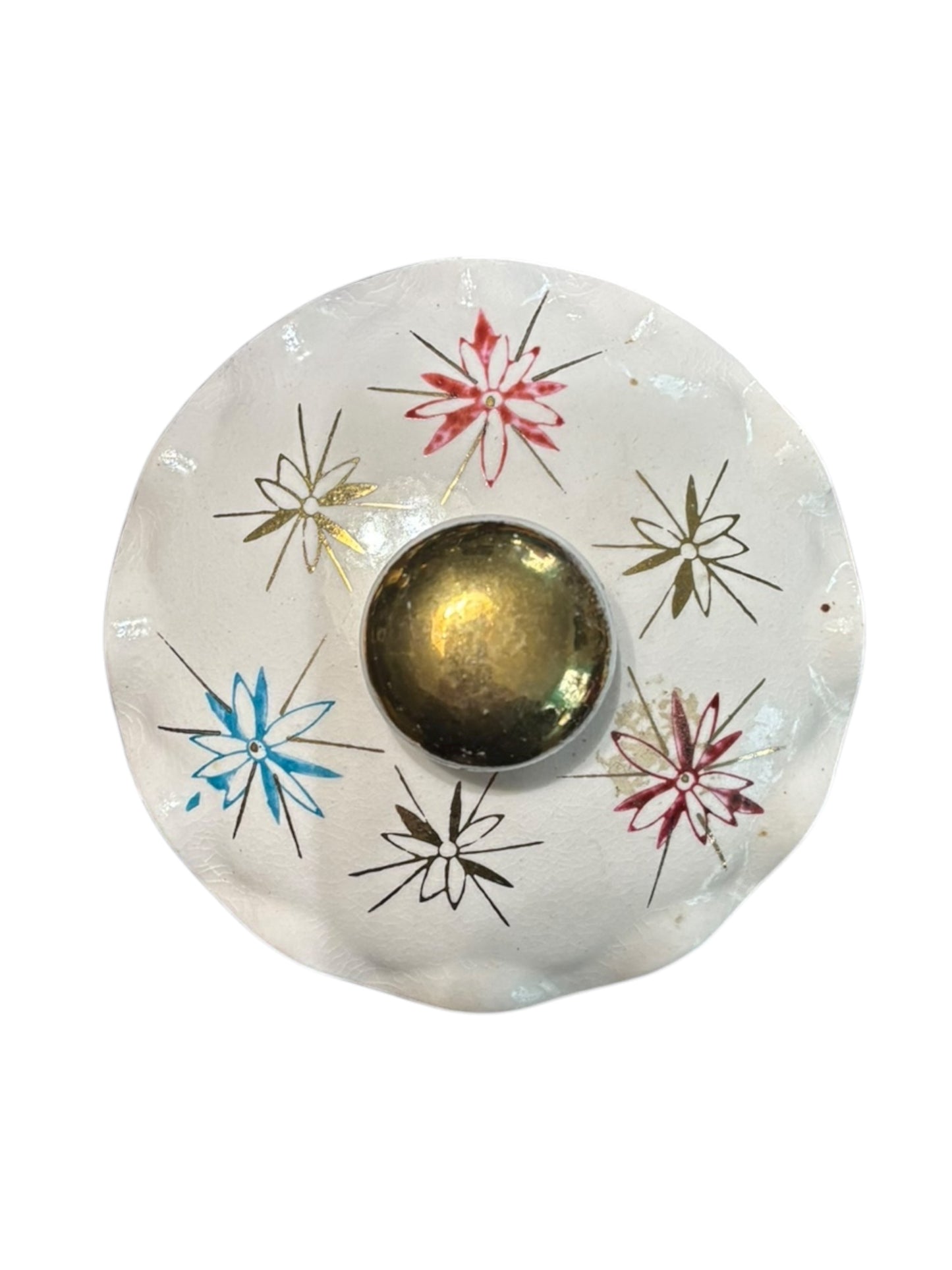 Vintage Royal Sealy Atomic Starburst MCM Apothecary Vanity Jar Canister 10.5” tall