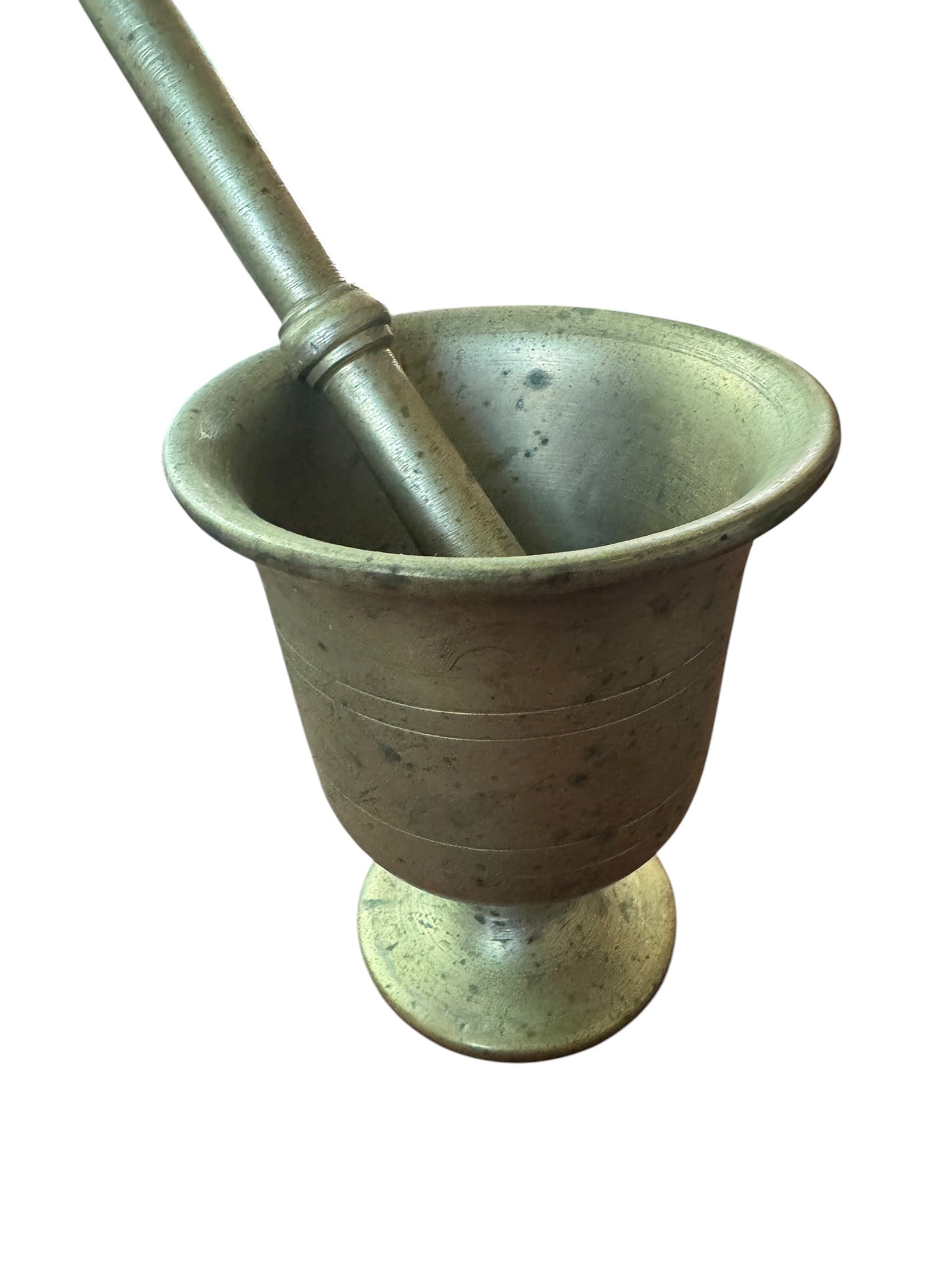 Antique Large Brass Mortar and Pestle